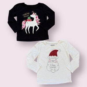 Jumping Beans Girls' Holiday Long Sleeve Tops | 2T